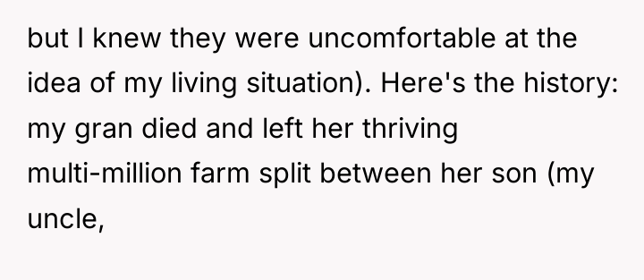 but I knew they were uncomfortable at the idea of...