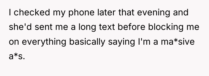 I checked my phone later that evening and she'd sent...