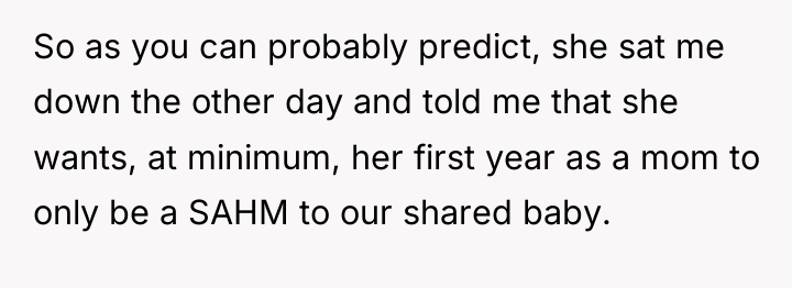 So as you can probably predict, she sat me down...