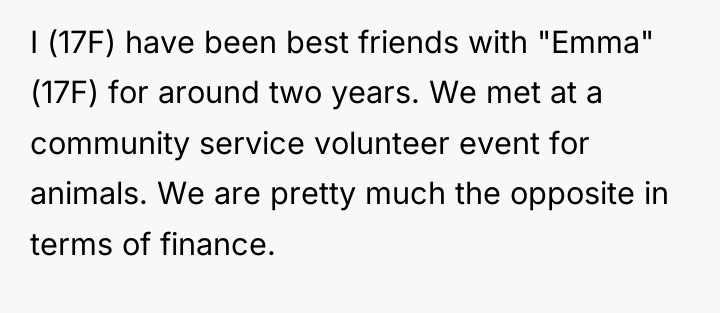 I (17F) have been best friends with "Emma" (17F) for...