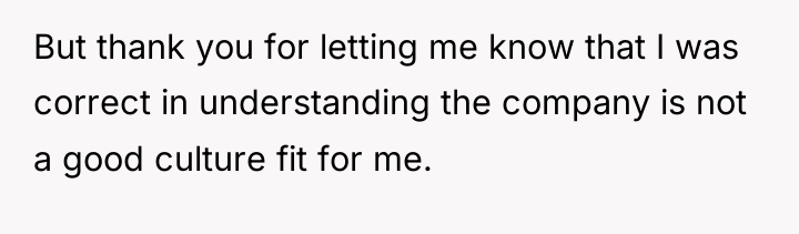 But thank you for letting me know that I was...