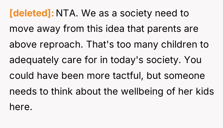 [deleted] NTA. We as a society need to move away...