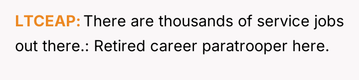 LTCEAP There are thousands of service jobs out there.: Retired...