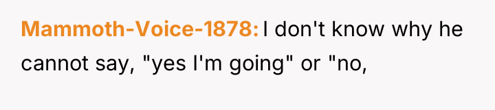 Mammoth-Voice-1878 I don't know why he cannot say, "yes I'm...