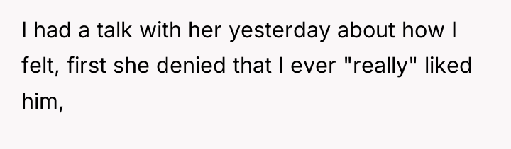 I had a talk with her yesterday about how I...