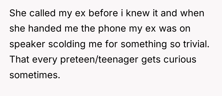 She called my ex before i knew it and when...