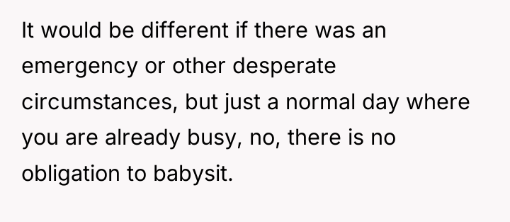 It would be different if there was an emergency or...
