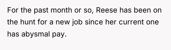 For the past month or so, Reese has been on...