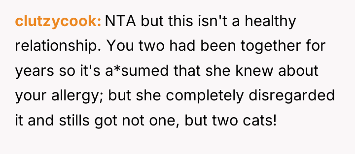 clutzycook NTA but this isn't a healthy relationship. You two...