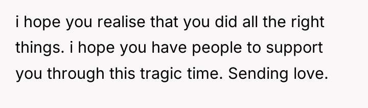i hope you realise that you did all the right...