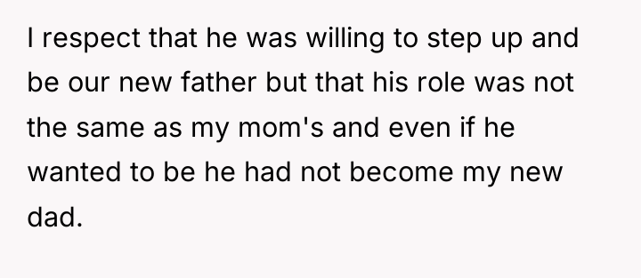 I respect that he was willing to step up and...