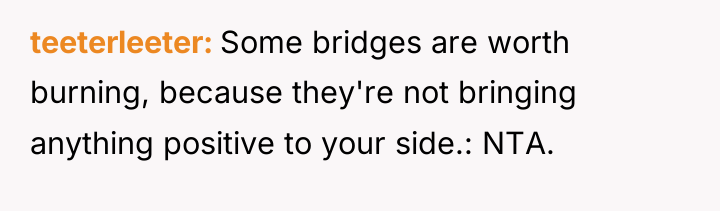 teeterleeter Some bridges are worth burning, because they're not bringing...