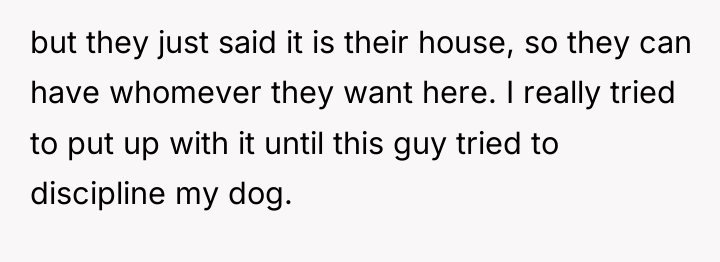 but they just said it is their house, so they...