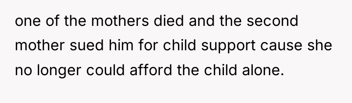 one of the mothers died and the second mother sued...