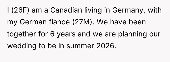 I (26F) am a Canadian living in Germany, with my...