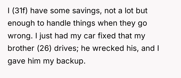 I (31f) have some savings, not a lot but enough...