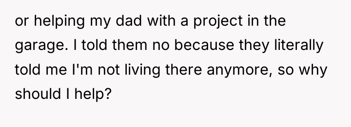 or helping my dad with a project in the garage....