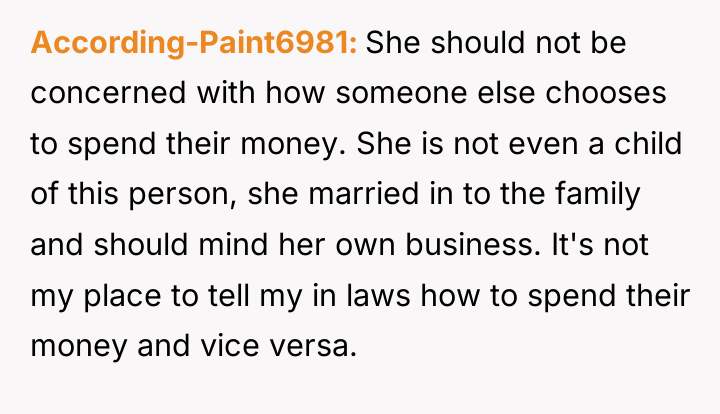 According-Paint6981 She should not be concerned with how someone else...