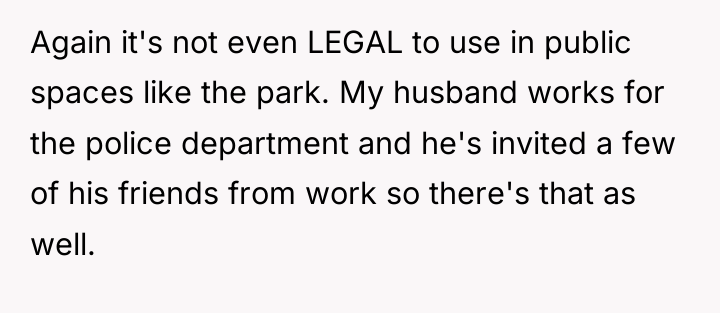 Again it's not even LEGAL to use in public spaces...