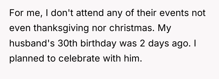 For me, I don't attend any of their events not...