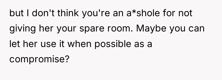 but I don't think you're an a*shole for not giving...