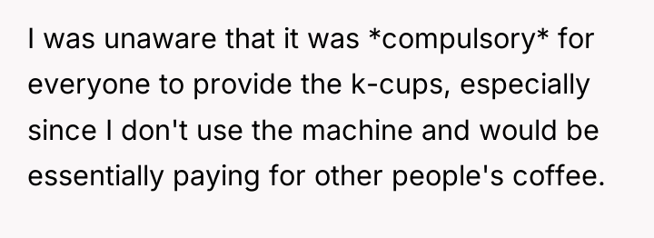 I was unaware that it was *compulsory* for everyone to...