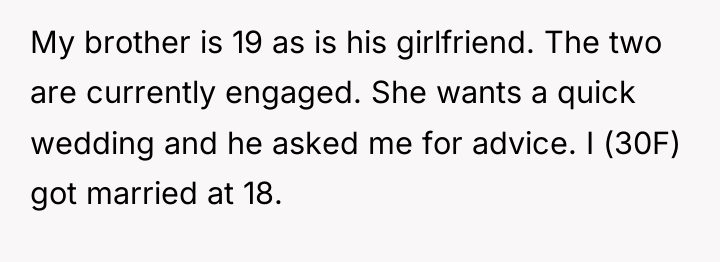 My brother is 19 as is his girlfriend. The two...