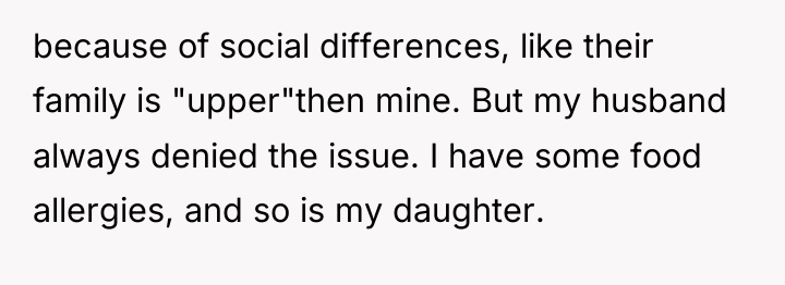 because of social differences, like their family is "upper"then mine....