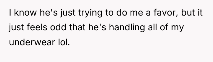 I know he's just trying to do me a favor,...