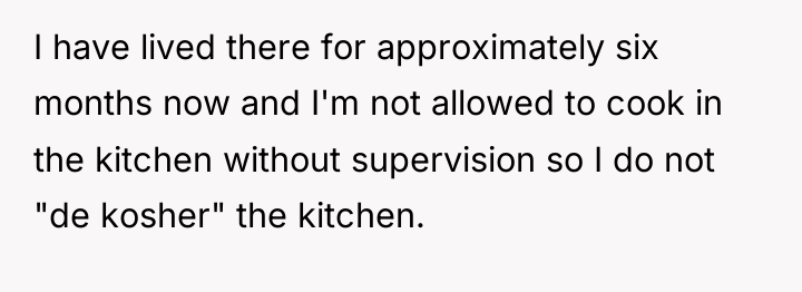 I have lived there for approximately six months now and...