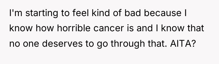 I'm starting to feel kind of bad because I know...
