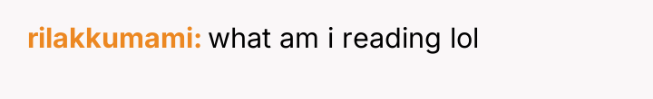 rilakkumami what am i reading lol