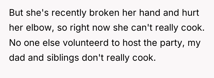 But she's recently broken her hand and hurt her elbow,...