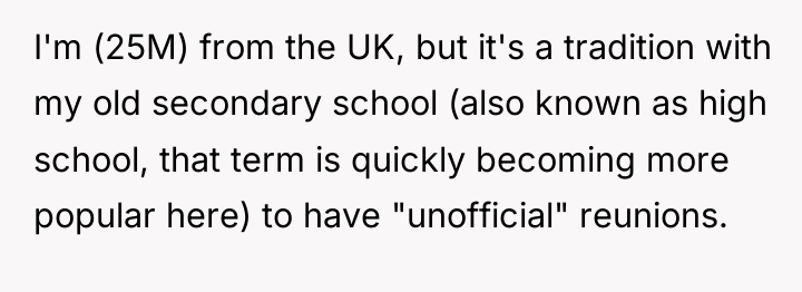 I'm (25M) from the UK, but it's a tradition with...
