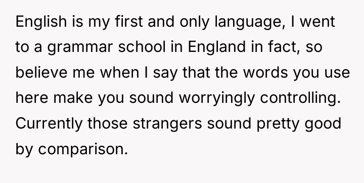 English is my first and only language, I went to...