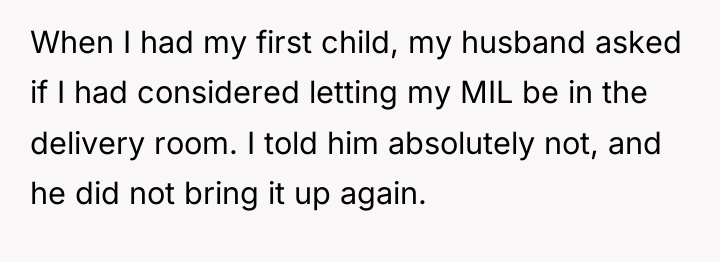 When I had my first child, my husband asked if...