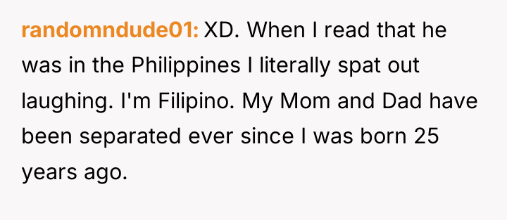 randomndude01 XD. When I read that he was in the...