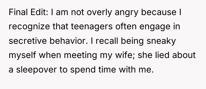 Final Edit: I am not overly angry because I recognize...