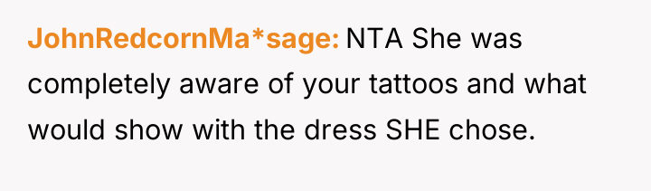 JohnRedcornMa*sage NTA She was completely aware of your tattoos and...