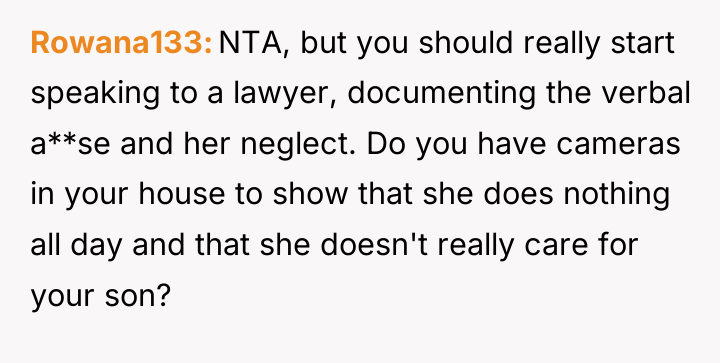 Rowana133 NTA, but you should really start speaking to a...