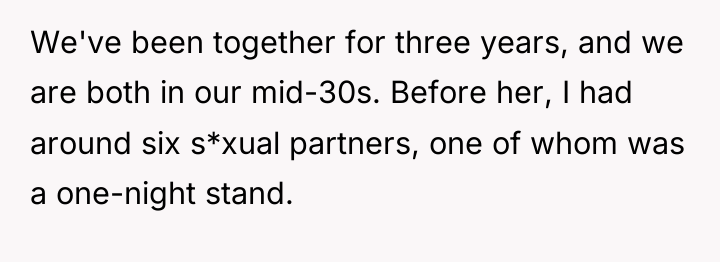 We've been together for three years, and we are both...