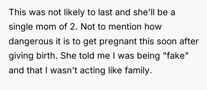 This was not likely to last and she'll be a...