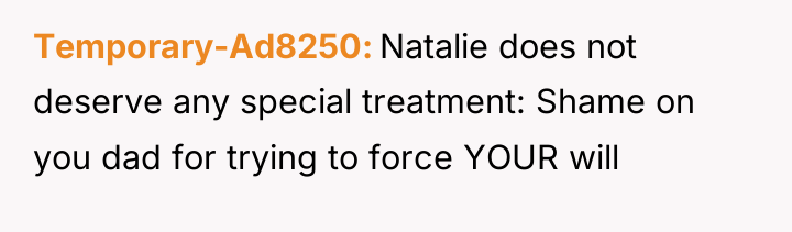 Temporary-Ad8250 Natalie does not deserve any special treatment: Shame on...