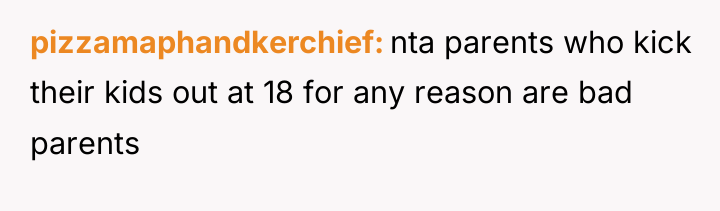 pizzamaphandkerchief nta parents who kick their kids out at 18...