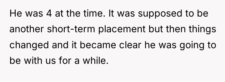 He was 4 at the time. It was supposed to...