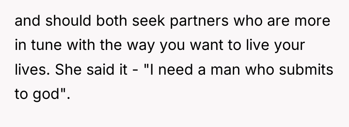 and should both seek partners who are more in tune...