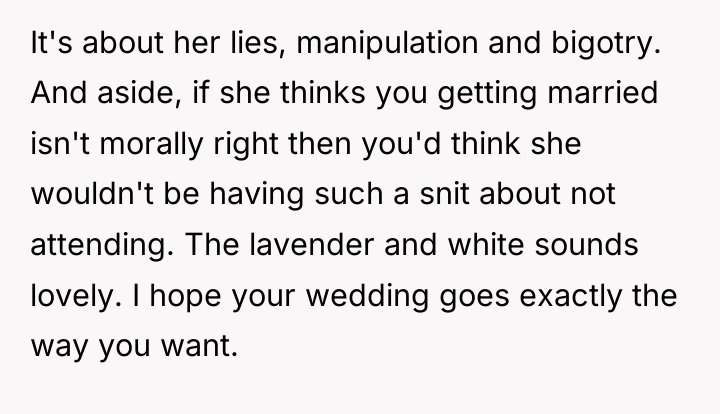 It's about her lies, manipulation and bigotry. And aside, if...