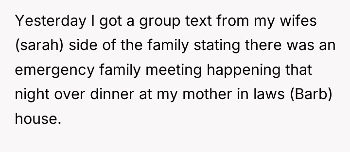 Yesterday I got a group text from my wifes (sarah)...