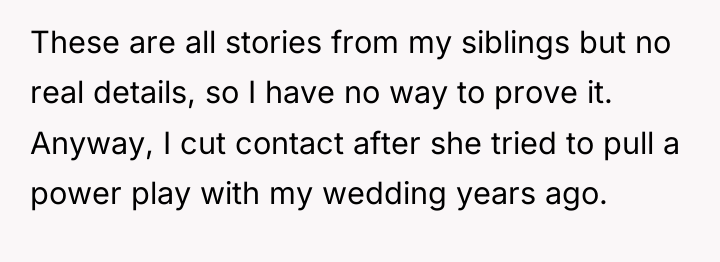 These are all stories from my siblings but no real...