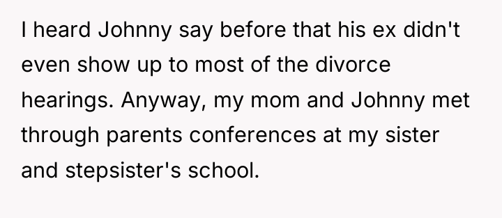 I heard Johnny say before that his ex didn't even...